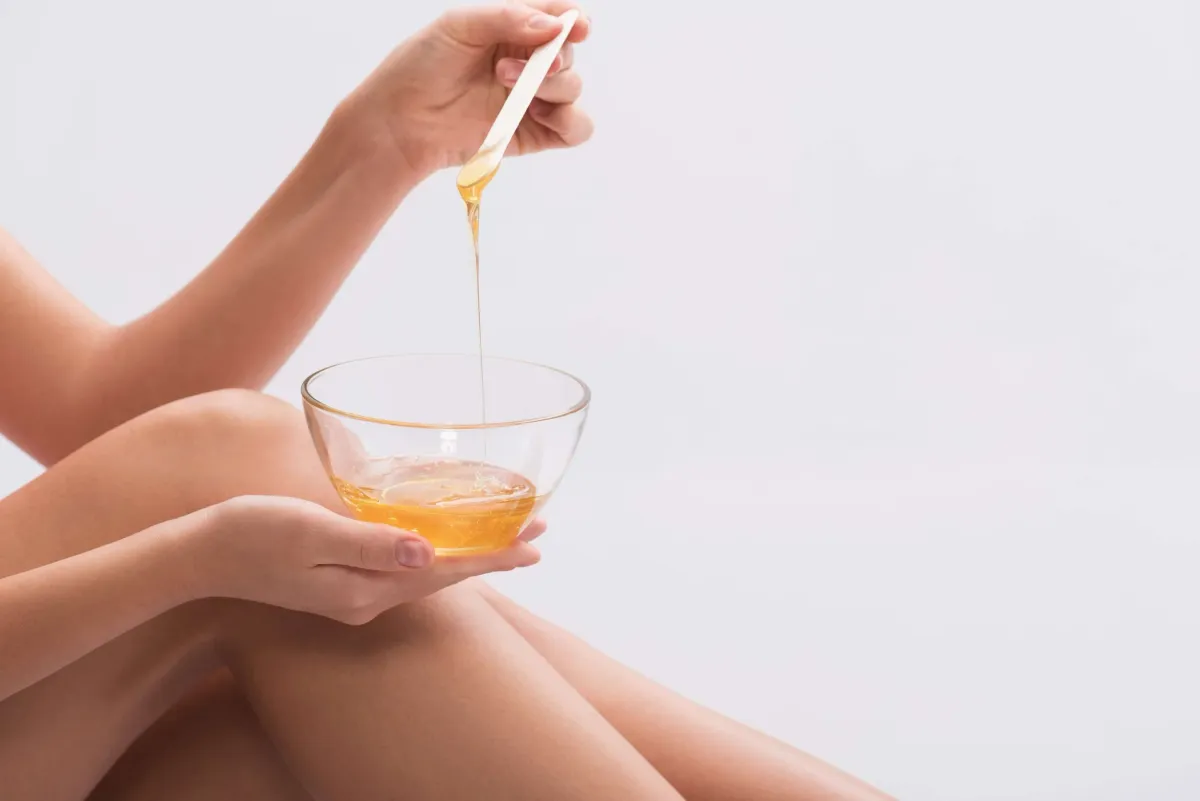 Bikini waxing process