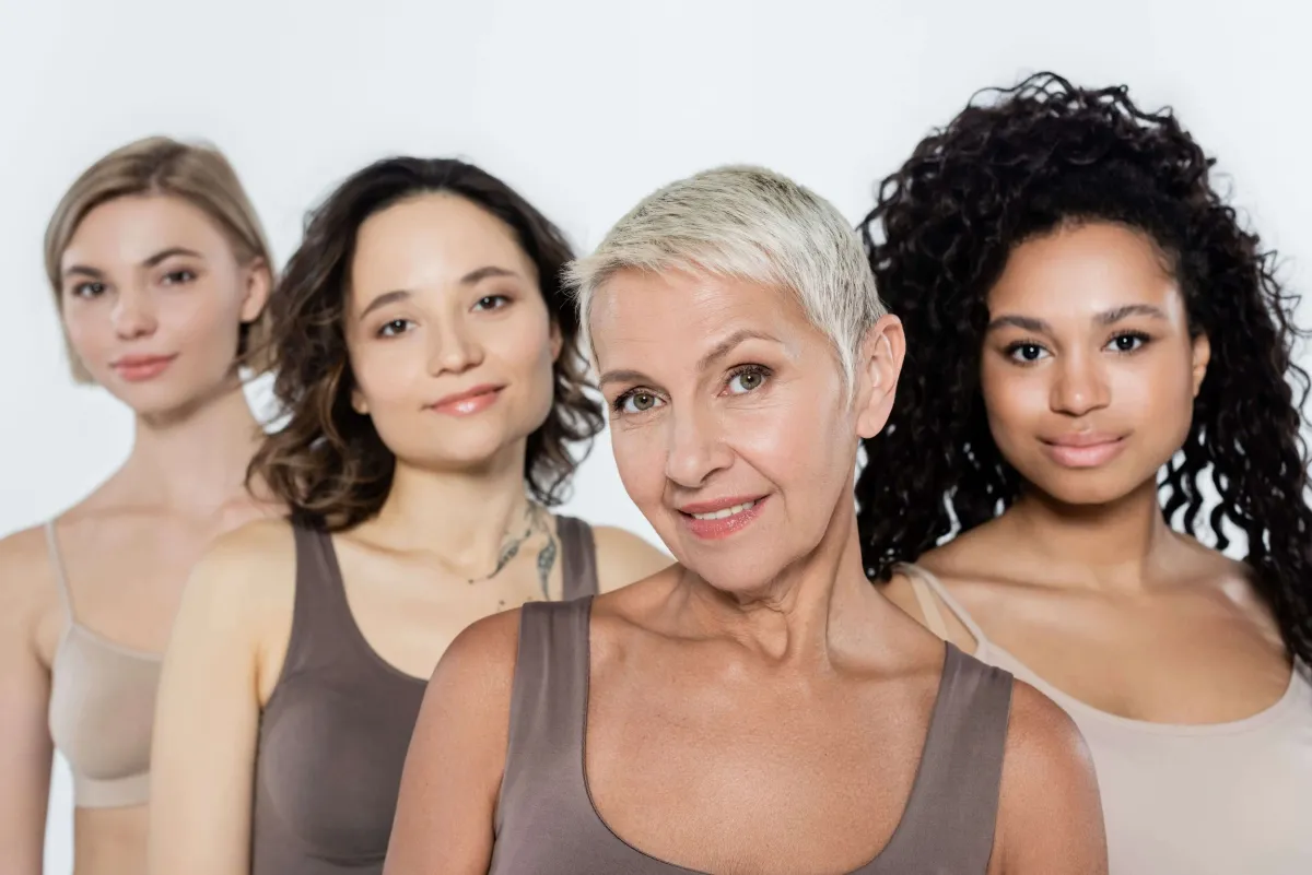 Group of women with radiant skin after non-surgical facelift alternatives